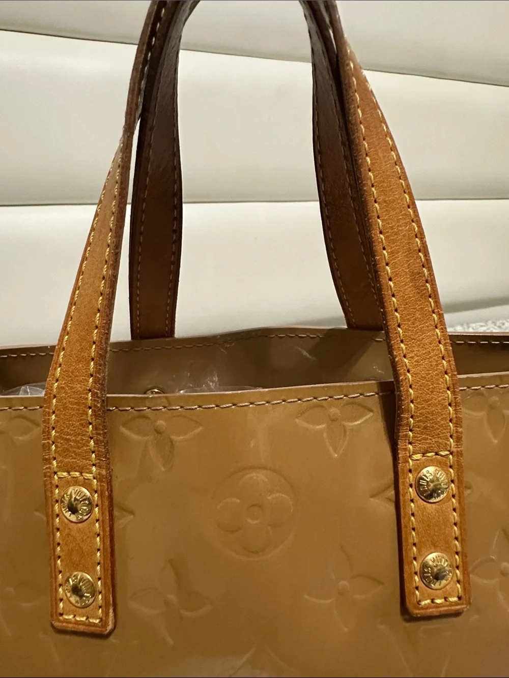 Louis Vuitton PM Reade in Dark Beige